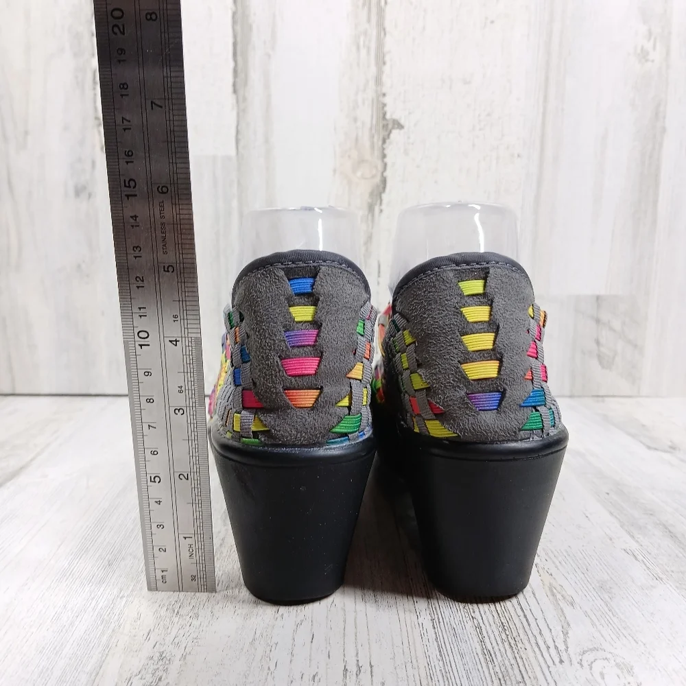 Steven by Steve Madden Brynn Peep Toe‎ Casual Bright Multi Wedges #860